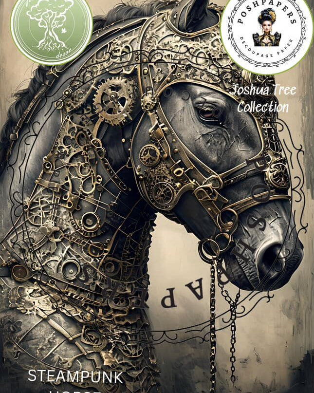 Posh Papers Decoupage paper Steampunk Horse