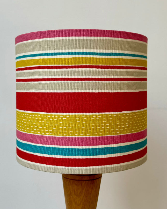 20cm Drum Lampshade - bright stripes