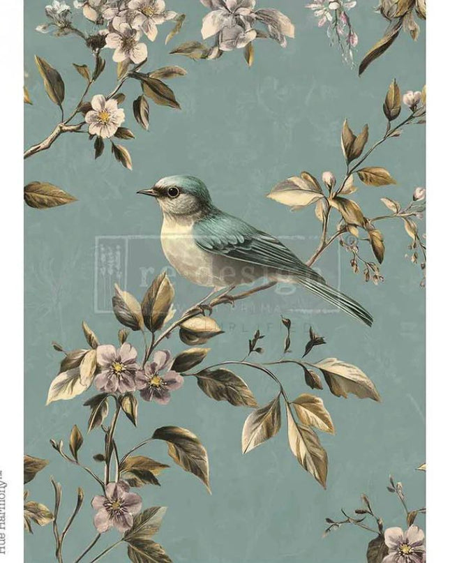 Redesign with Prima - A1 Fiber Decoupage Paper - Blue Song