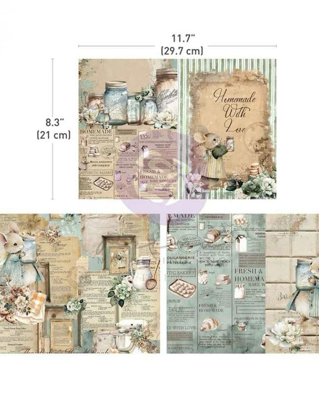 Redesign with Prima The Home Baker A4 Decoupage Paper