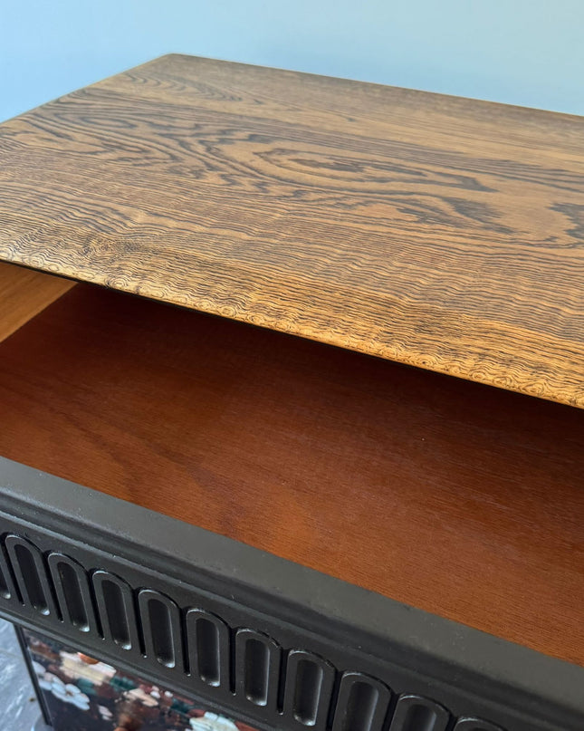 Upcycled chocolate bird vintage Chest of Drawers