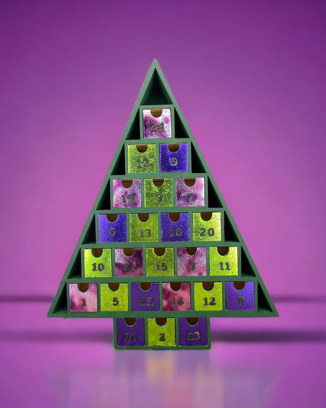 Christmas Tree Purple Green Pink