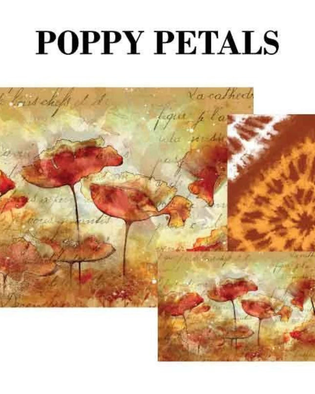 Poppy Petals Painted Ladies Decoupage