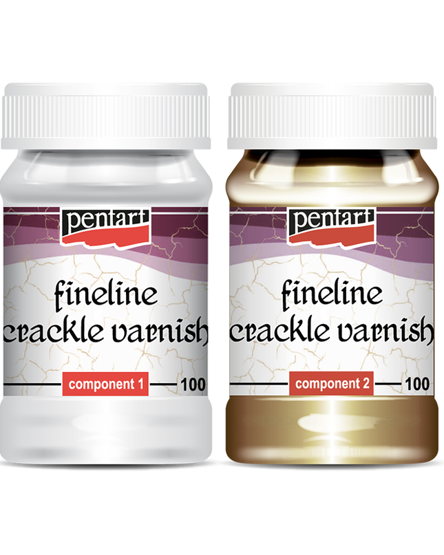 Fineline Crackle Varnish, 2 Components 100ml