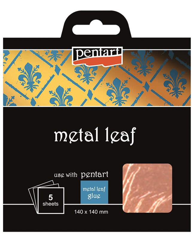 Pentart - Metal Copper Leaf - 14x14 Cm, 5 Sheets/Pack
