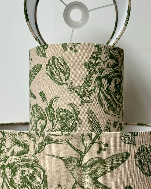 Green hummingbird lampshade 2