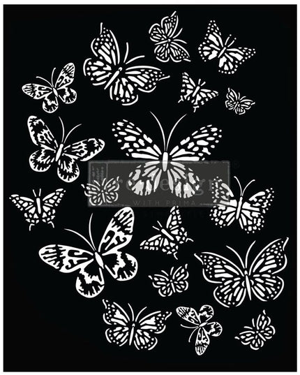 Redesign with Prima Stencil Butterfly Love