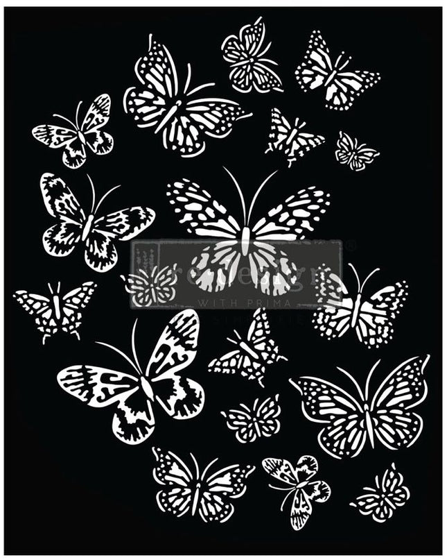 Redesign with Prima Stencil Butterfly Love