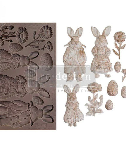 Springtime Bunnies Decor Mould 1
