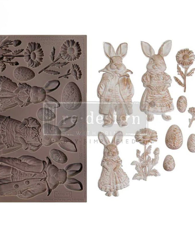 Springtime Bunnies Decor Mould 1