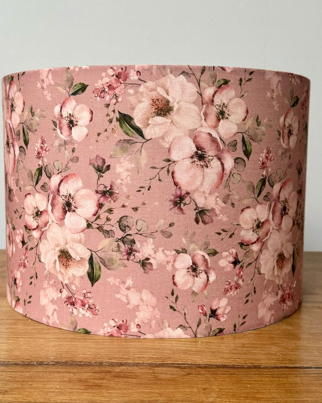 Dusky Pink blossom lampshade 1