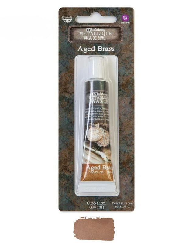Redesign With Prima Finnabair Art Alchemy Metallique Wax Paste Aged Brass