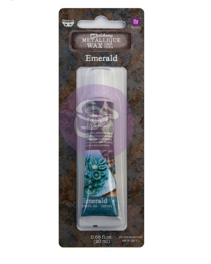 Redesign with Prima Finnabair Art Alchemy metallique wax paste Emerald