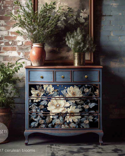 Redesign with Prima Cerulean Blooms Tissue Paper 2