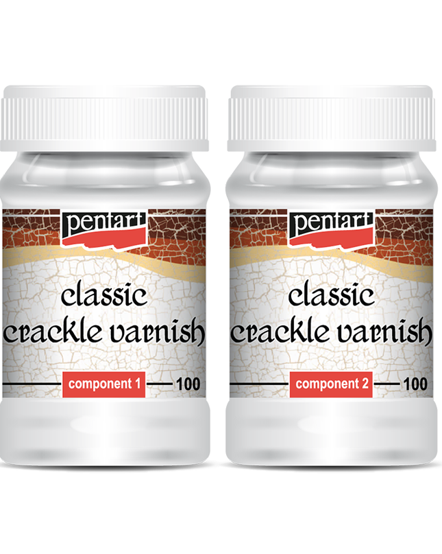 Pentart - Classic Crackle Varnish, 2 Components 100ml