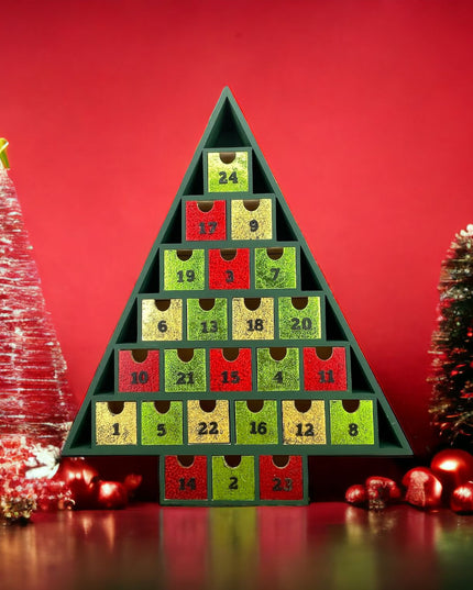 Christmas Tree Red Green Silver
