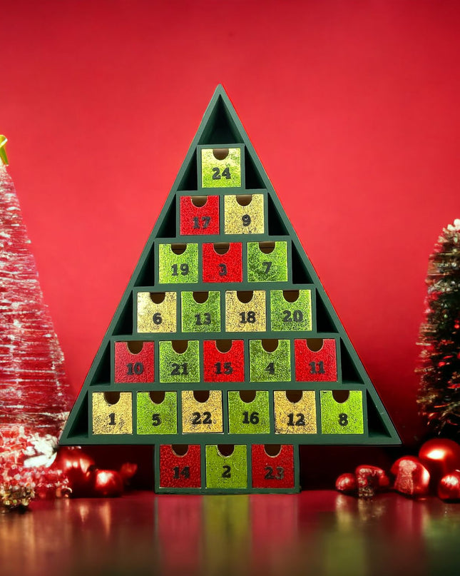 Christmas Tree Red Green Silver