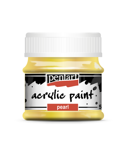 Pentart - Yellow - Pearl Acrylic Paint
