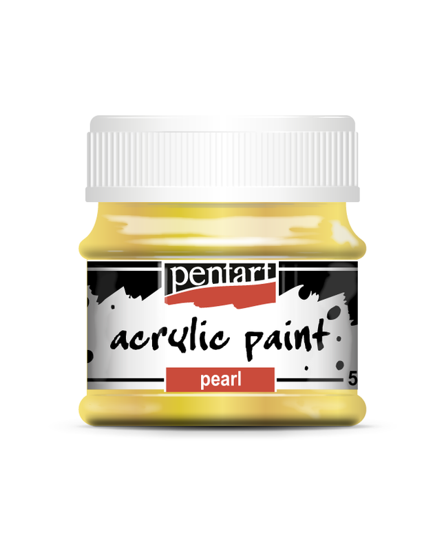 Pentart - Yellow - Pearl Acrylic Paint