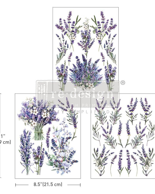 Lavender Bunch Decor Transfer