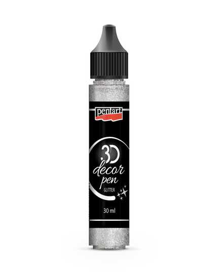 Pentart - Sparkling Silver - 3D Decor Pen 30ml