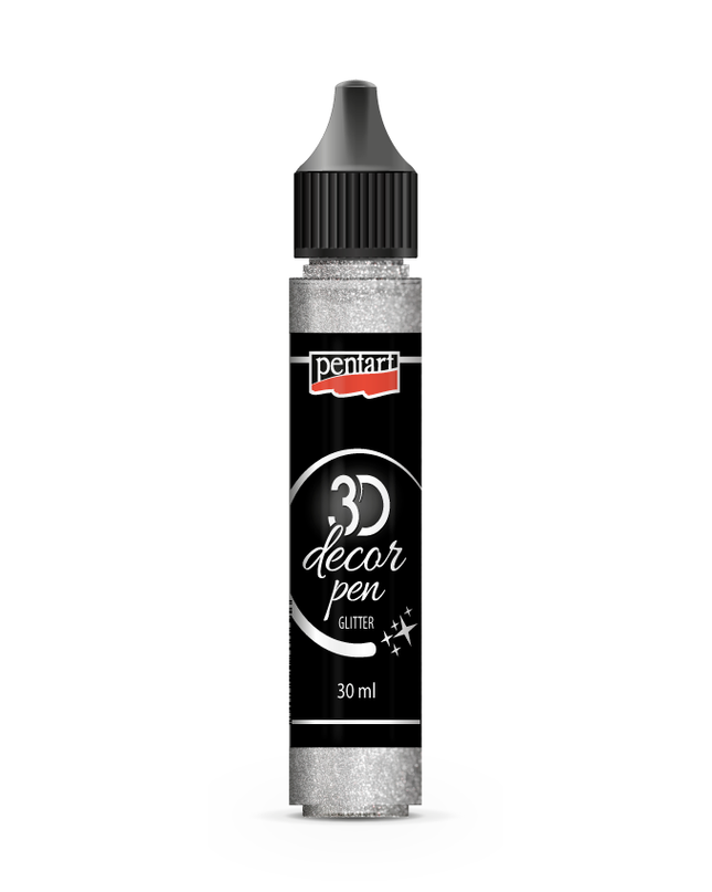 Pentart - Sparkling Silver - 3D Decor Pen 30ml
