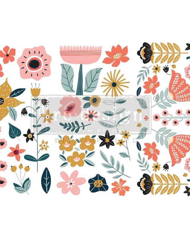 Doodle Flowers Redesign with Prima