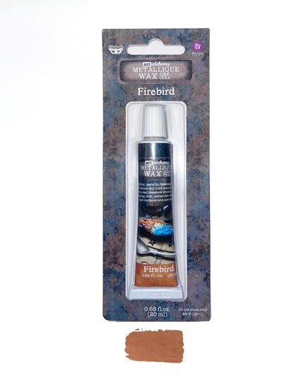 Redesign with Prima Finnabair Art Alchemy metallique wax paste Firebird