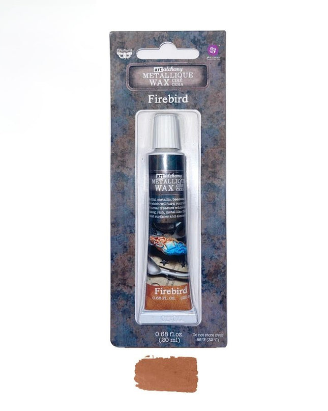 Redesign with Prima Finnabair Art Alchemy metallique wax paste Firebird