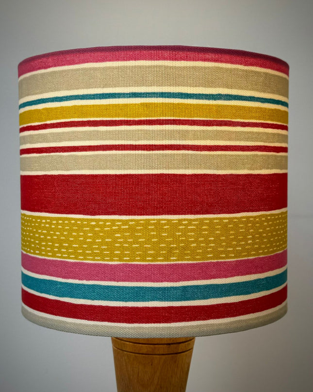 20cm Drum Lampshade - bright stripes