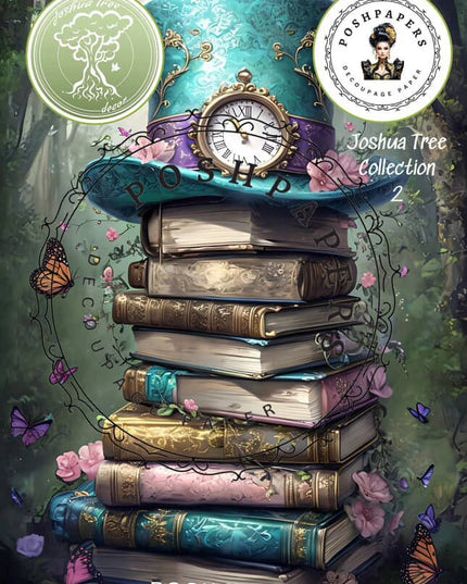Posh Papers Decoupage Paper - Book Stash