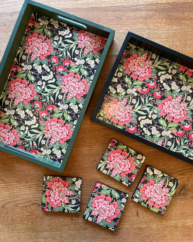Tray and Coaster Set
