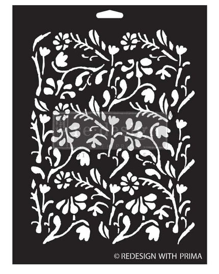 Redesign with Prima Stencil Little Meadow 1
