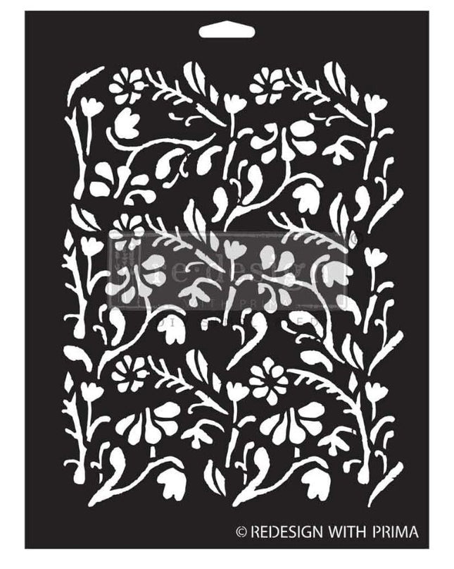 Redesign with Prima Stencil Little Meadow 1