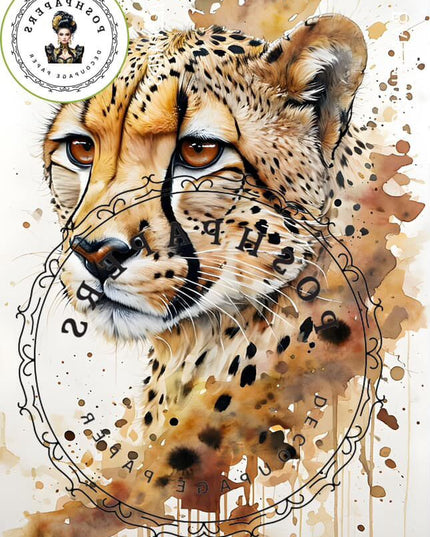 Posh Papers Decoupage paper Tan Leopard 2