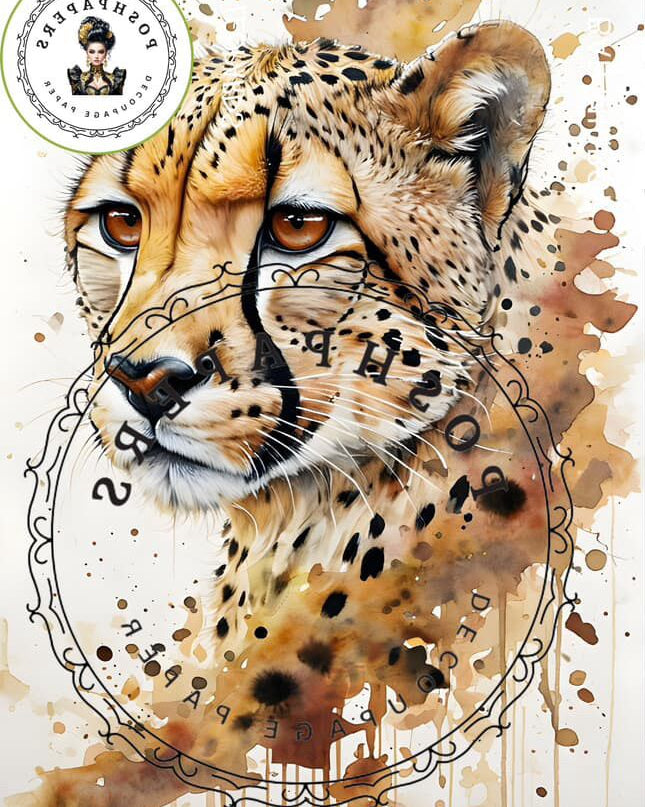 Posh Papers Decoupage paper Tan Leopard 2