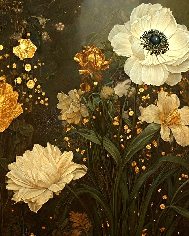 Flowers Horizontal Mint By Michelle