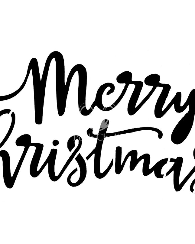 Merry Christmas Posh Chalk Stencil