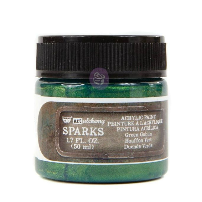 Redesign with Prima Finnabair Sparks Acrylic Paint Green Goblin
