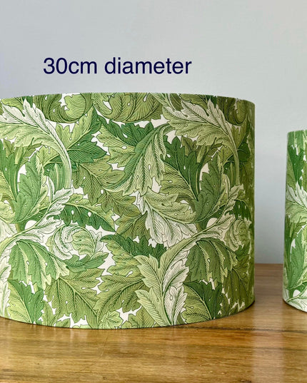 Arts and crafts style green leaf lampshade 5