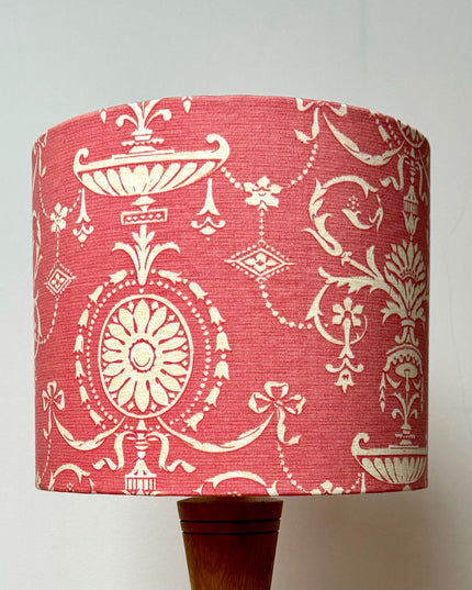 Coral pink Georgian inspired  lampshade