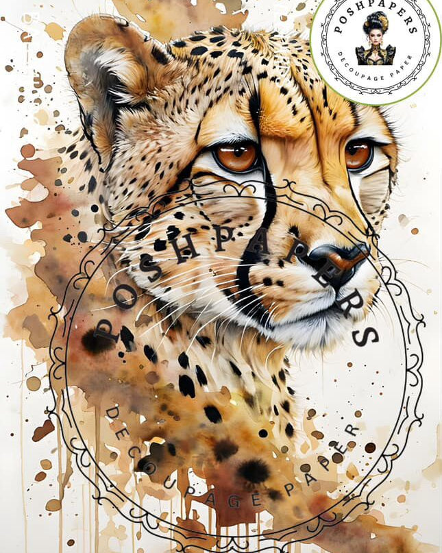Posh Papers Decoupage paper Tan Leopard 1