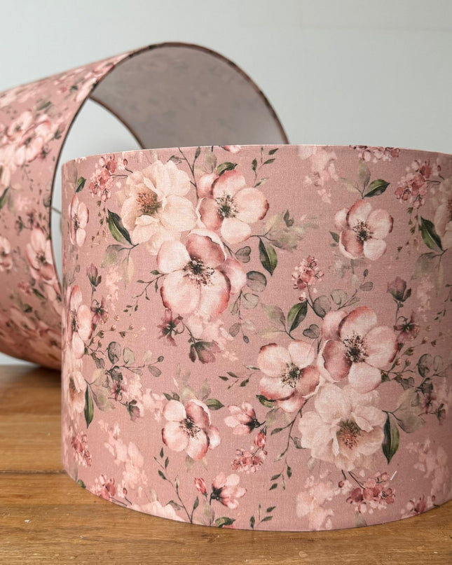 Dusky Pink blossom lampshade 4