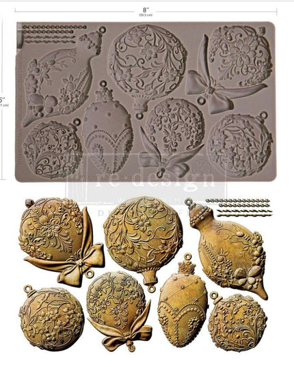 Redesign with Prima - Decor Mould Shimmering Holiday Ornaments