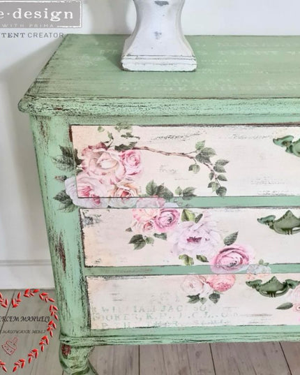 Redesign with Prima - Delicate Roses Redesign With Prima Small Decor Transfer 5