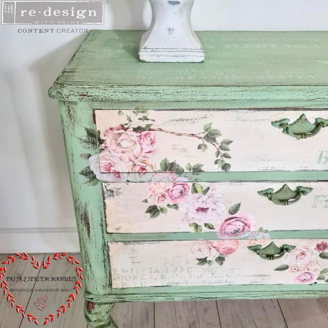 Redesign with Prima - Delicate Roses Redesign With Prima Small Decor Transfer 5