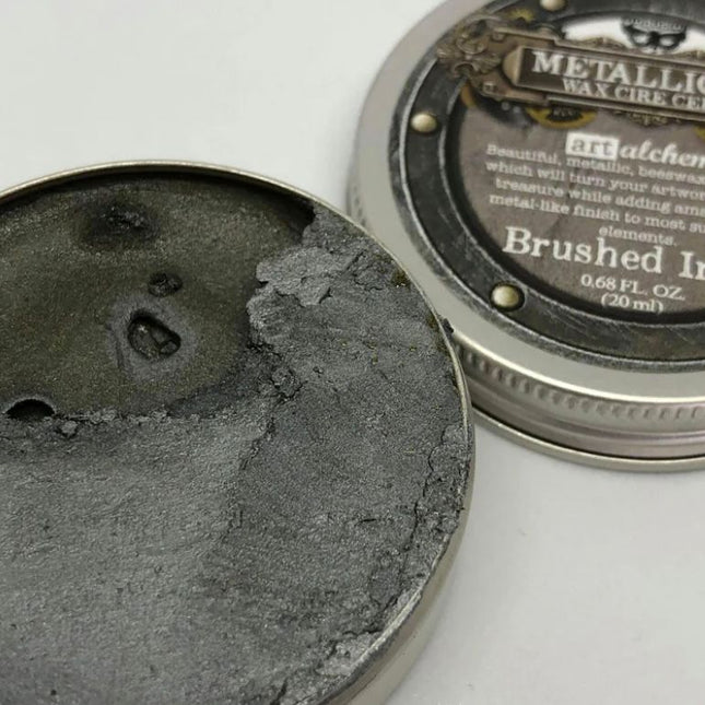 Redesign with Prima Finnabair Art Alchemy metallique wax paste Brushed iron