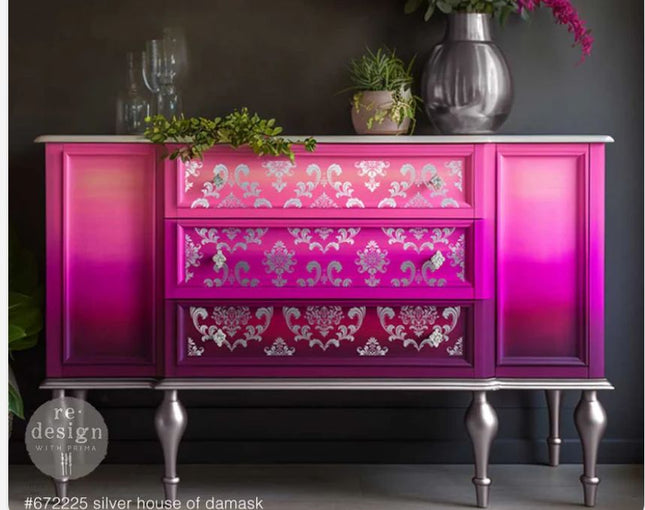 Redesign with Prima Silver House of Damask Kacha Decor
