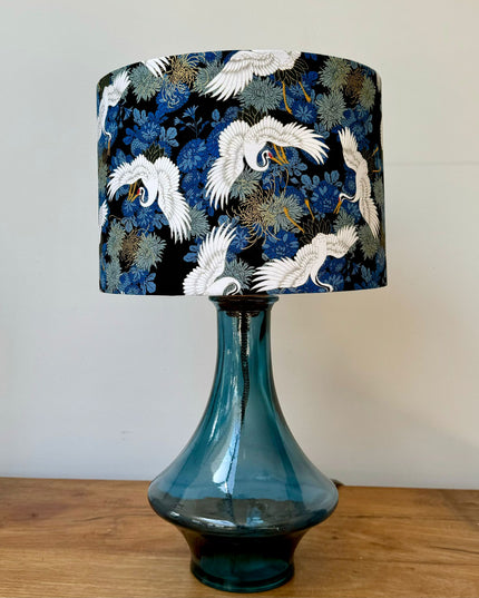 Japanese inspired crane blue 2