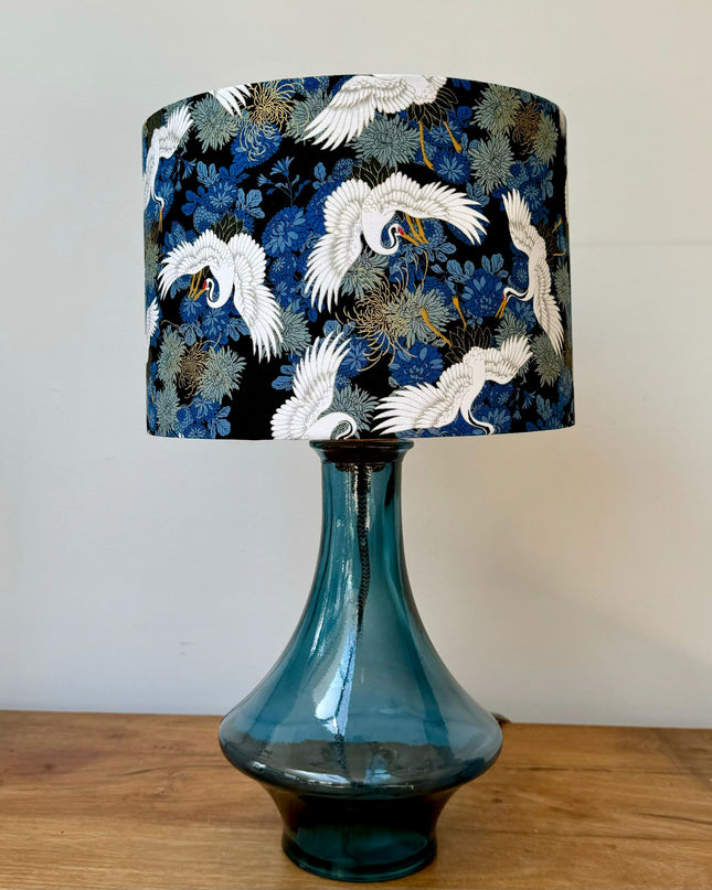 Japanese inspired crane blue 2